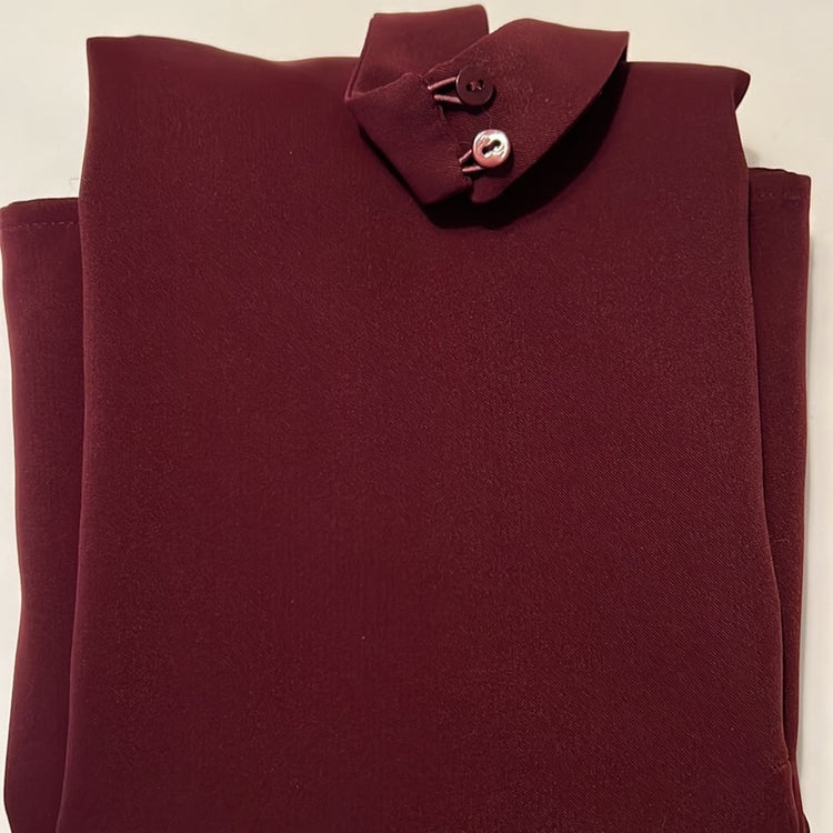 Maroon halter neck open back shirt dress size large