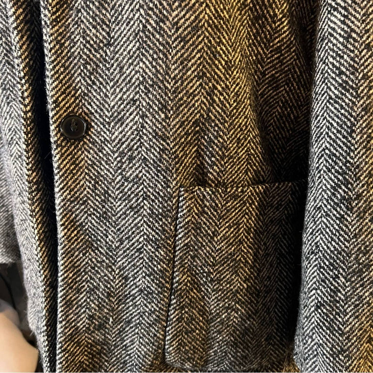 wool and polyester blazer style overcoat women's large