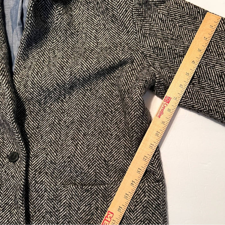 wool and polyester blazer style overcoat women's large