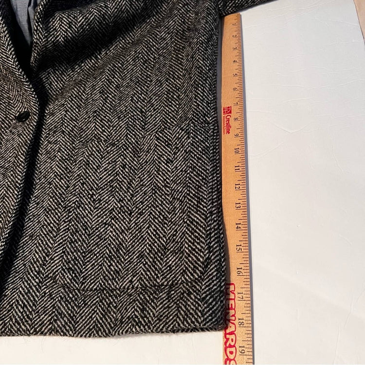 wool and polyester blazer style overcoat women's large