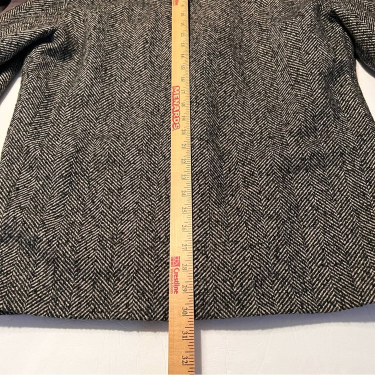 wool and polyester blazer style overcoat women's large