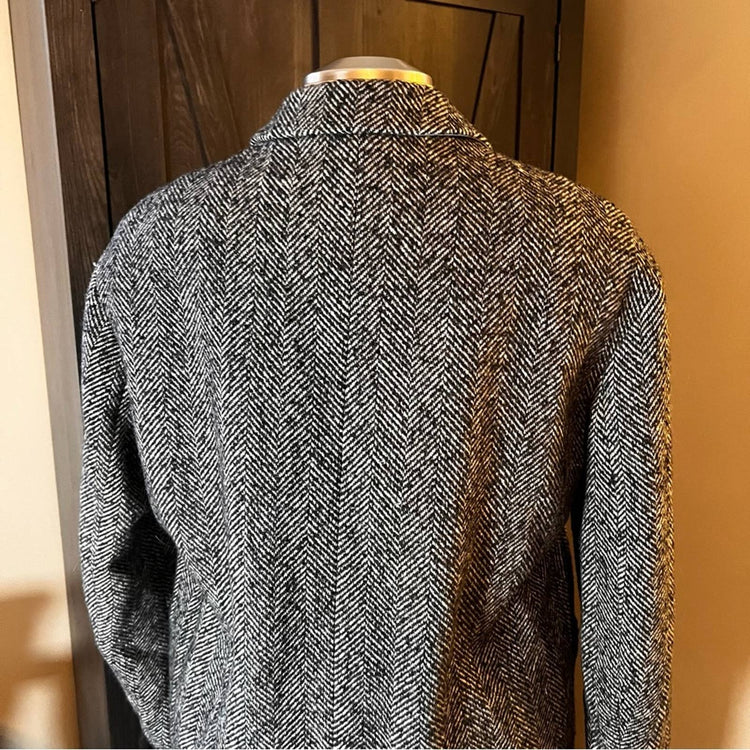wool and polyester blazer style overcoat women's large
